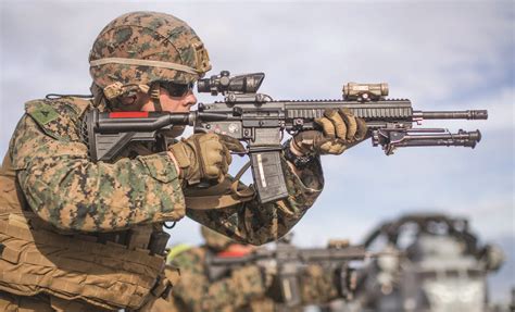 Marine rifleman in combat