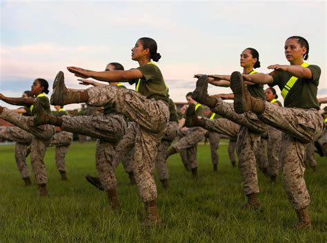 Marines engaging in physical exercise