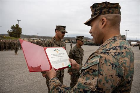 Marines receiving award