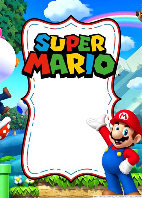 Mario Bros Invitation Template