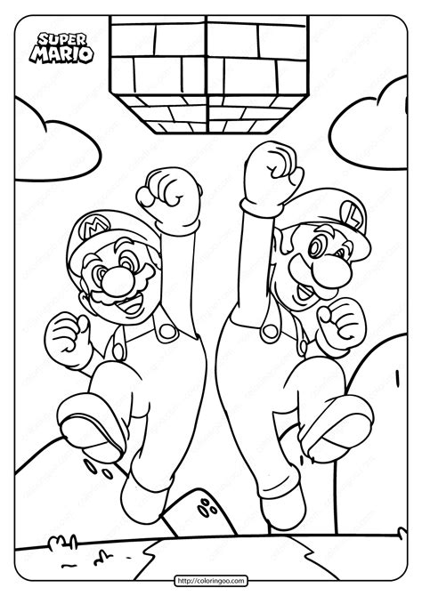 Mario Brothers coloring printables for kids