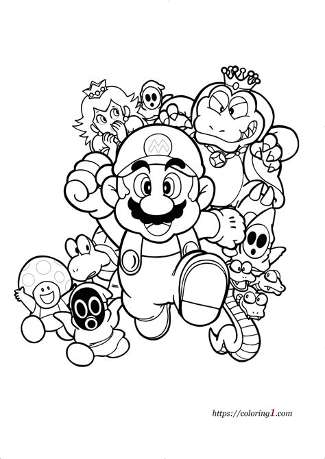 Mario and Luigi Coloring Page