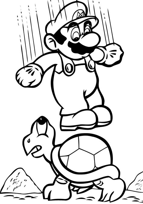 Mario and Princess Peach Coloring Page