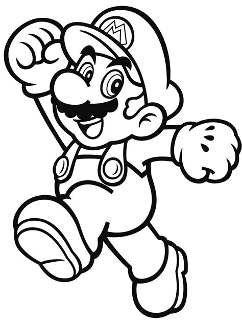 Mario coloring page