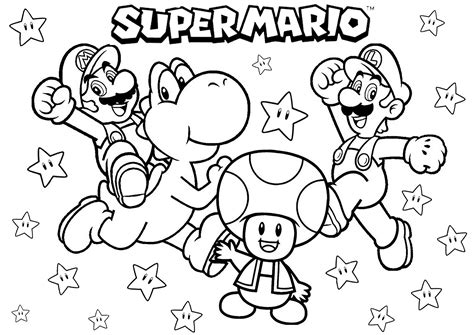 Mario coloring pages for kids