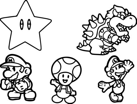 Mario Character Coloring Page