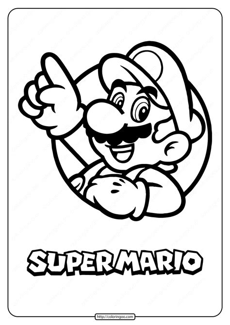 Mario coloring pages PDF