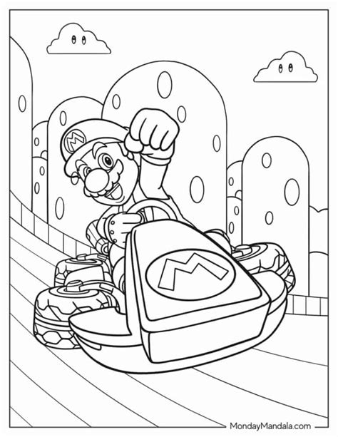 Mario Vehicle Coloring Page