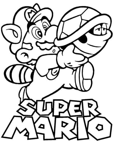 Mario coloring sheets for learning