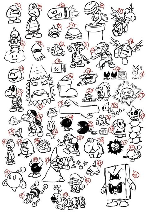 Mario Enemies Coloring Pages