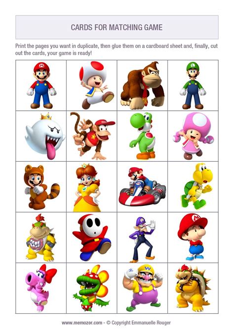 Mario Kart Activity Sheets