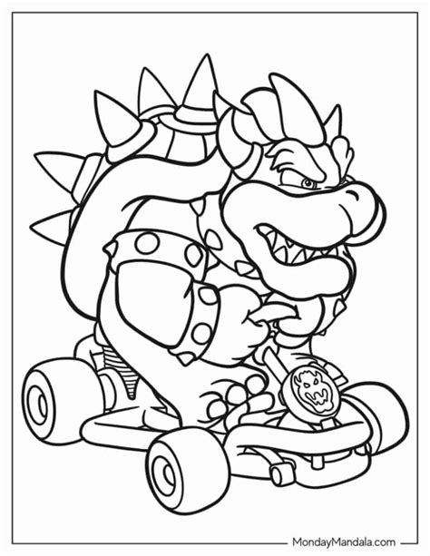 Mario Kart Character Coloring Page