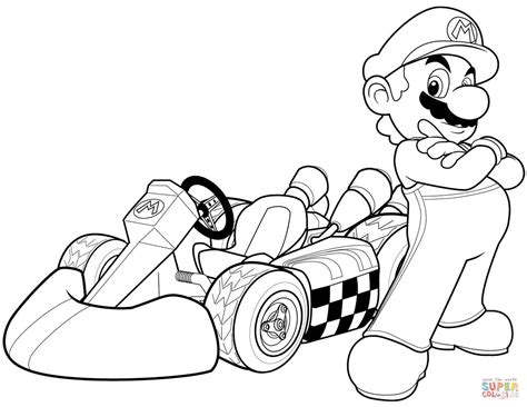 Mario Kart Coloring Page