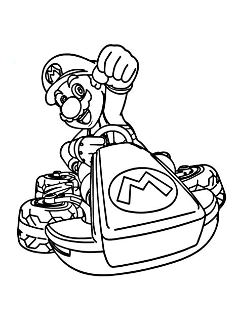 Mario Kart Coloring Pages