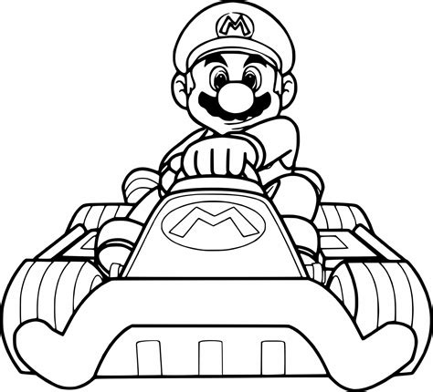 Mario Kart Printable Coloring Page