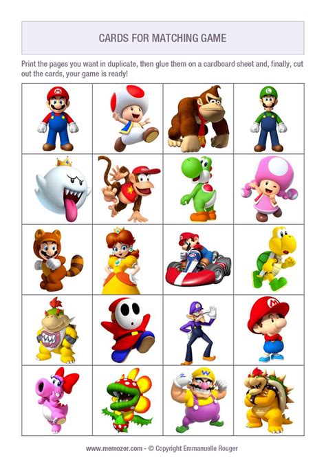 Mario Kart Printable Games