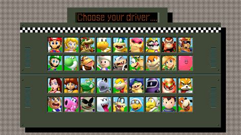 Mario Kart Roster Template