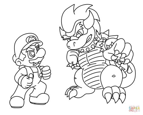 Mario and Luigi Bowser Coloring Pages