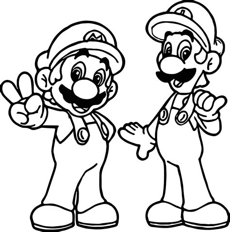 Mario's iconic red hat and Luigi's green overalls