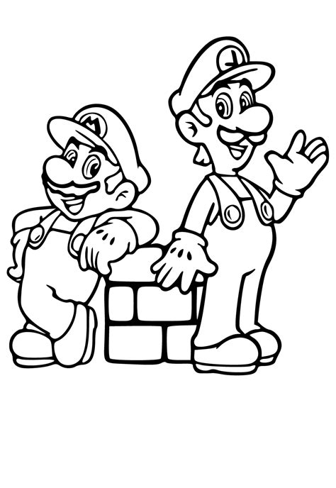 Mario Luigi Coloring Pages for Adults