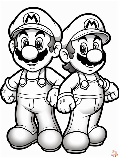 Mario and Luigi Coloring Pages