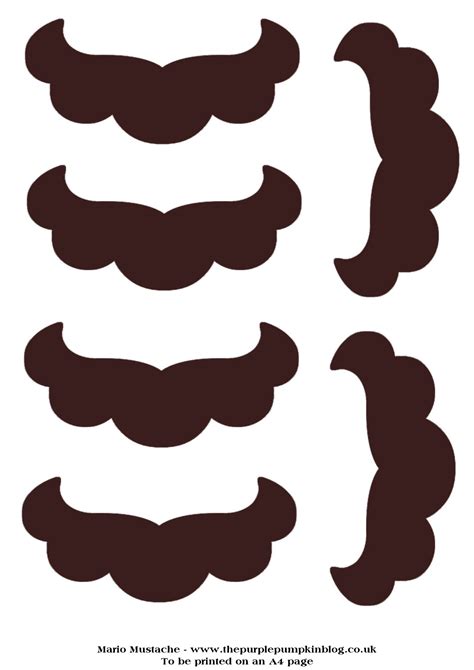 Mario Mustache Printable Ideas