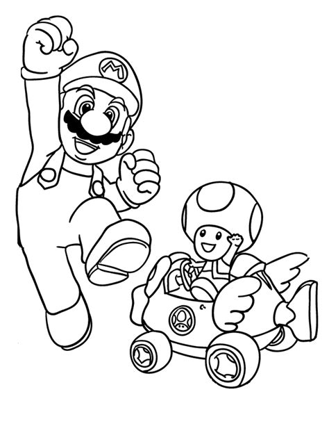 Mario Printable Coloring Page 6