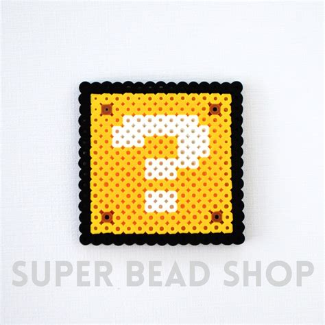 Mario Question Mark Block Perler Beads