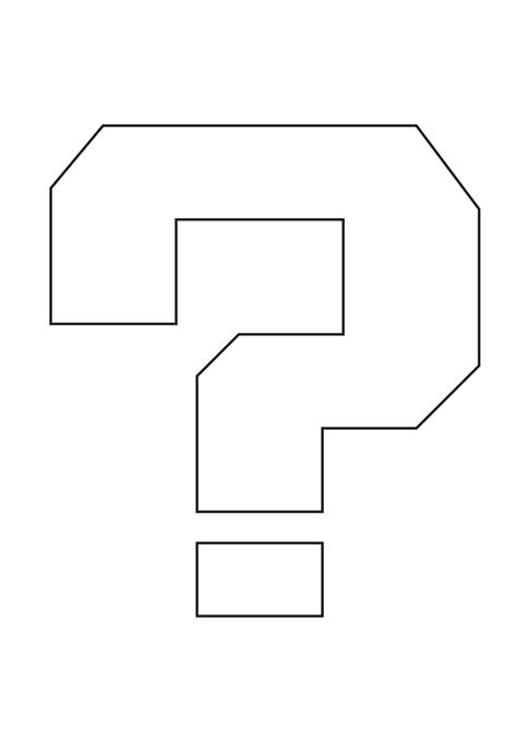 Mario Question Mark Block Template Coloring Page