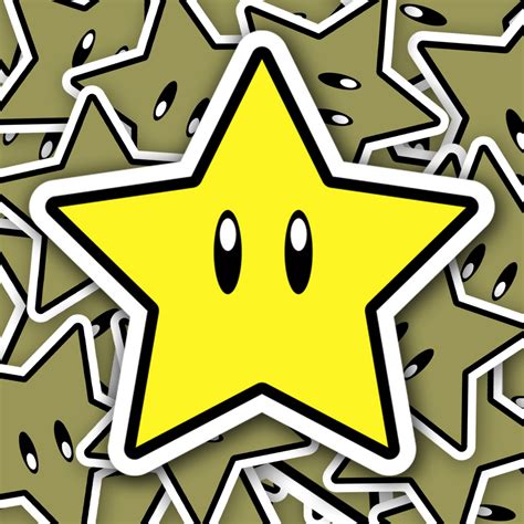 Mario Star Stickers and Stamps for Kids