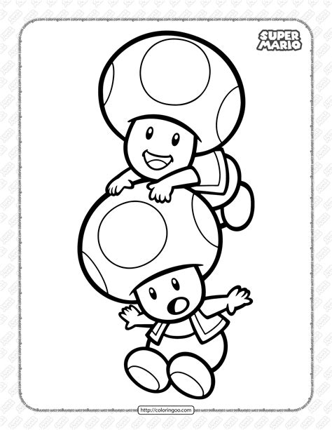 Mario Toad Coloring Pages