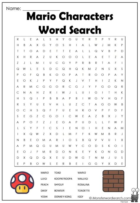 Mario word search