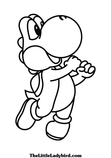 Mario Yoshi Coloring Pages