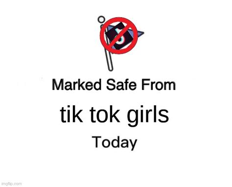 A TikTok example of the Blank Template Marked Safe meme