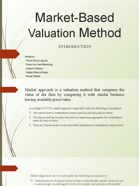 Market-Based Method Excel