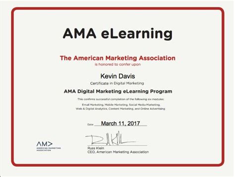 Marketing Executive Certifications