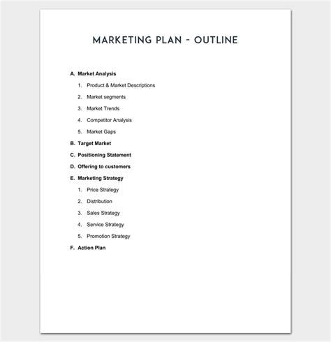 Marketing Plan Outline