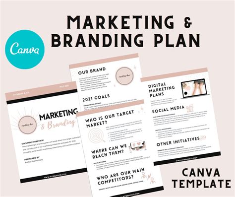 Marketing plan template canva