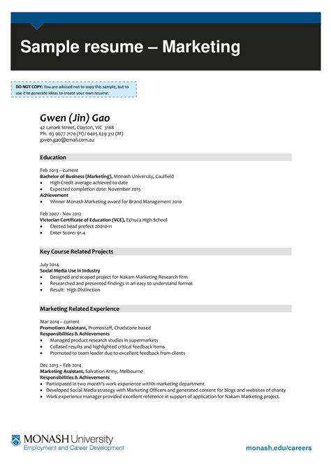 Marketing Resume Template 4