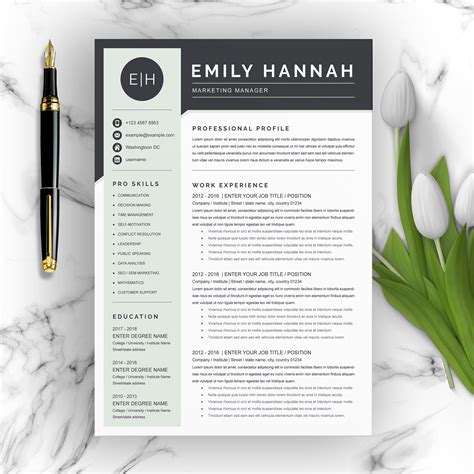 Marketing Resume Template 4