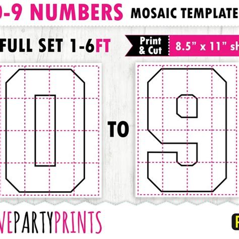 Marquee Numbers Template