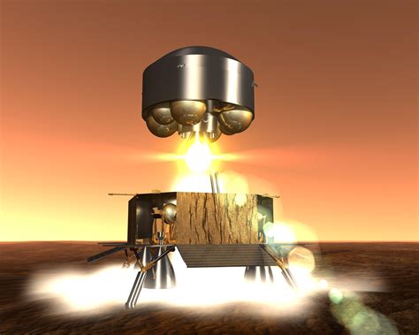 An illustration of the Mars Sample Return mission's ascent vehicle