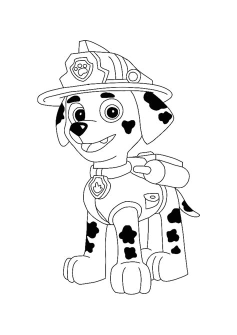 Marshall the Fire Pup coloring page