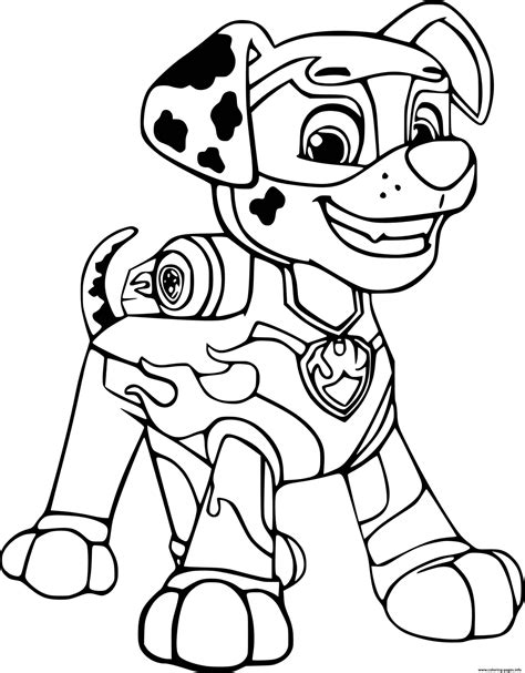 Marshall Paw Patrol Coloring Page