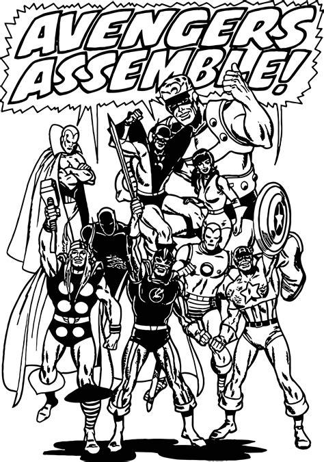 Avengers Assemble Coloring Page