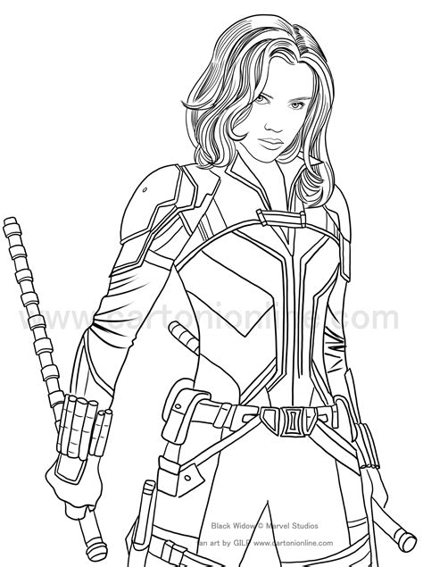 Black Widow Coloring Page