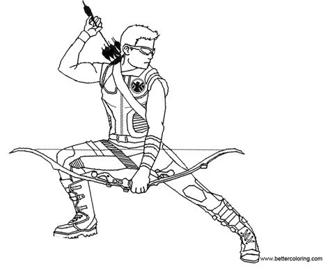 Hawkeye Coloring Page