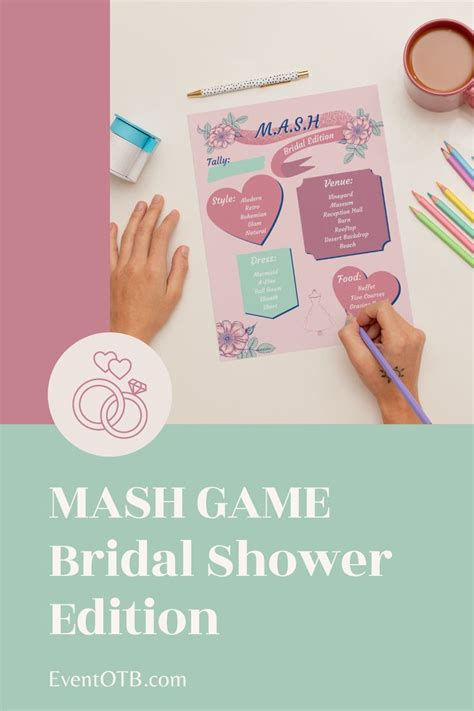 Mash Game Printable for Wedding