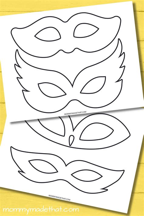 A collection of face mask template ideas with different designs and patterns