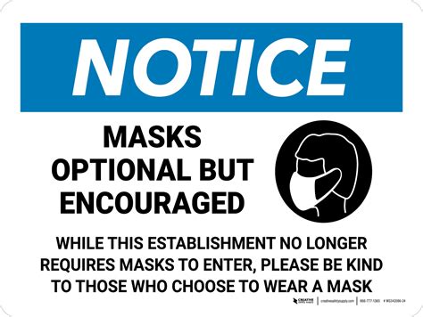 Masks Optional Sign with Icons